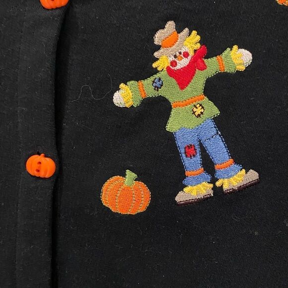 Bellepointe scarecrow embroidered pumpkin shaped buttons Grannycore - Picture 4 of 14